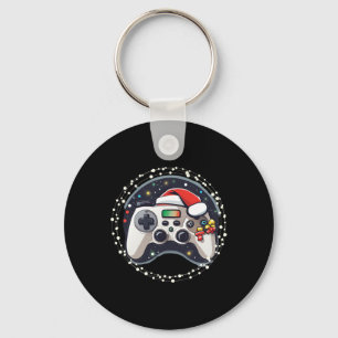 Videospiel-Controller Santa-Hut Weihnachten Gaming Schlüsselanhänger