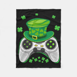 Videospiel-Controller Shamrock-Gamer St. Patrick's Fleecedecke