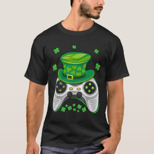 Videospiel-Controller Shamrock Gamer St. Patrickst T-Shirt