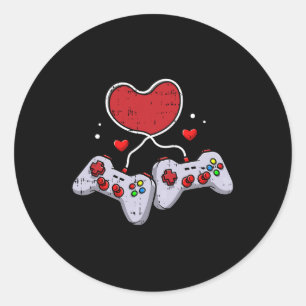 Videospiel Controller Valentinstag Cool Gaming G Runder Aufkleber