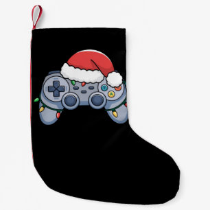 Videospiel-Controller Weihnachten Santa Hut Gamer Kleiner Weihnachtsstrumpf