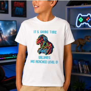 Videospiel Dinosaurier Gaming Geburtstagsparty T-Shirt