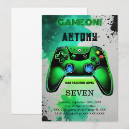 Videospiel Geburtstag Einladung
