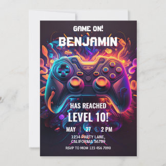 Videospiel Geburtstag Einladung Arcade Einladung