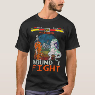 Videospiel Halloween T-rex Skelettmuse - Runde T-Shirt