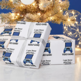 Videospiel Ich bin beschäftigt Videospiel zu spiel Geschenkpapier