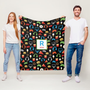 Videospiel-Imbiss-Party scherzt den Fleecedecke