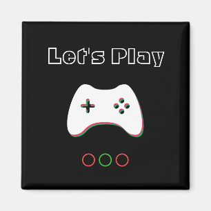 Videospiel-Kontrolleur, ließ uns spielen, rote u. Magnet