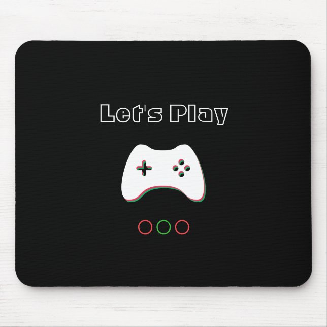 Videospiel-Kontrolleur, ließ uns spielen, rote u. Mousepad (Vorne)