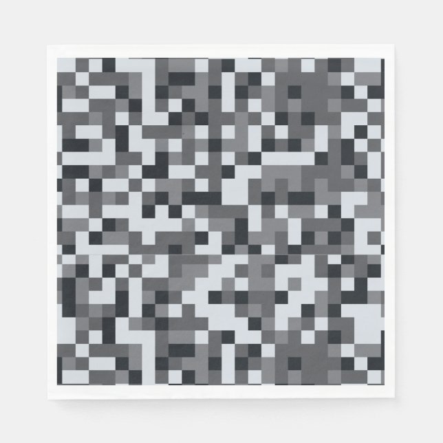 Videospiel Level Up Pixel Geburtstagsfeier Serviette (Vorderseite)