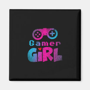 Videospiel-Nerd E-Sport-Gaming-Mädchen-Gamer-Gesch Magnet