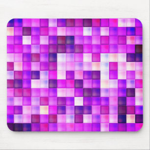 Videospiel-Pixel rosa Quadratmuster Mousepad