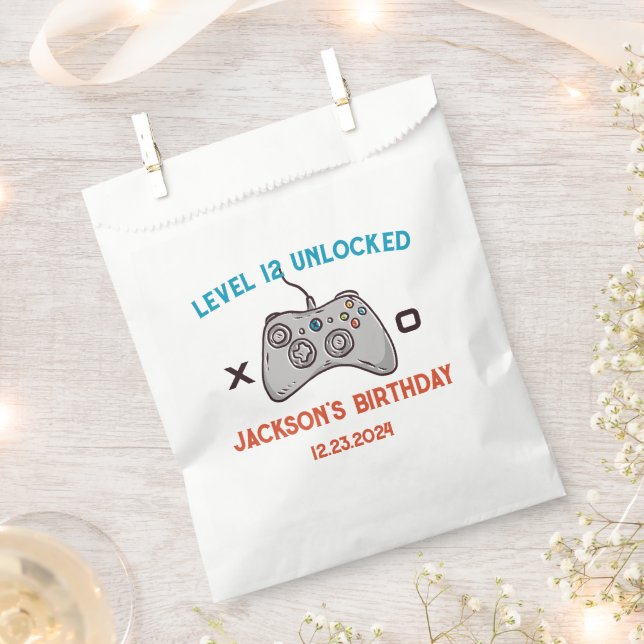 Videospiel-Spielstand Ungesperrter Gamer Boy Männe Geschenktütchen (Ausgeschnitten)