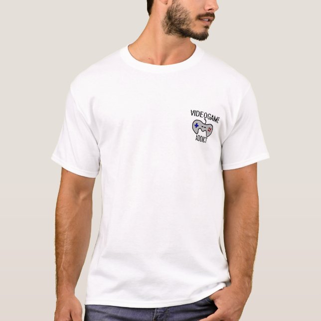 Videospiel-Süchtiger T-Shirt (Vorderseite)