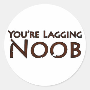Videospiel und Spiel - Sie sind verlangsamenNoob 2 Runder Aufkleber