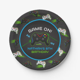 Videospielcontroller-Kindergeburtstag Pappteller