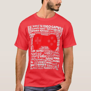 Videospielcontroller Text Word Cloud Cool Art Gi T-Shirt