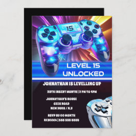 Videospiele des Gamemontrollers in jedem Alter Einladung