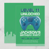 Videospiele-Level Game Uncked Green Gamer Geburtst