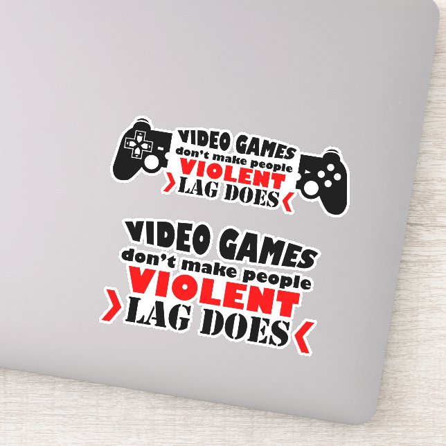 Videospiele machen die Leute nicht zu gewalttätige Aufkleber (Detail)
