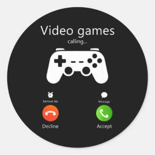 Videospiele rufen lustigen Retro-Gamer-Gaming an G Runder Aufkleber