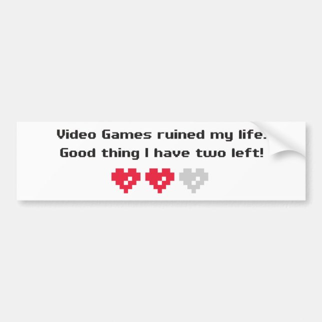 Videospiele ruinierten mein Leben Autoaufkleber (Vorne)