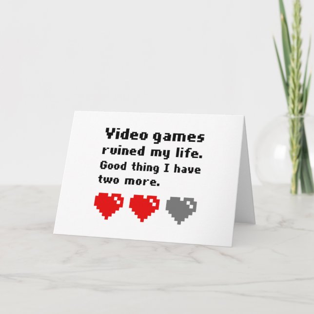 Videospiele ruinierten mein Leben Dankeskarte (Vorderseite)