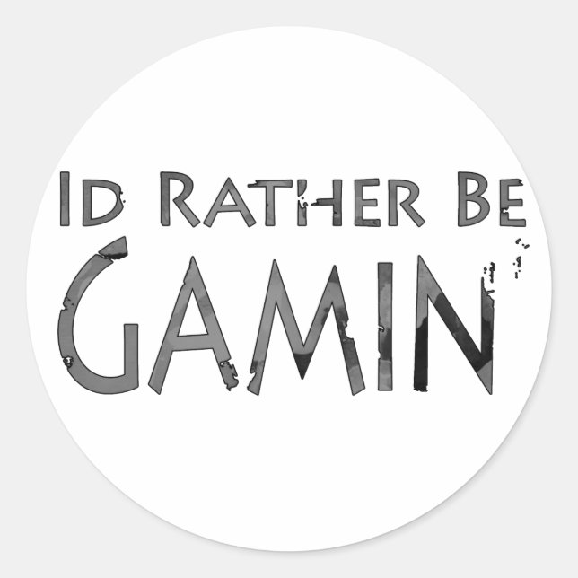 Videospiele und Gaming - Ich würde lieber 2 spiele Runder Aufkleber (Vorderseite)