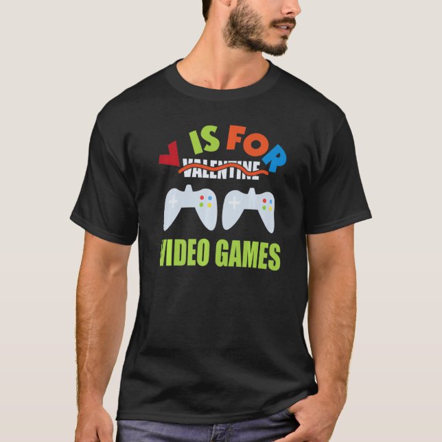 Videospiele Valentinstag für Kinder Jungen T-Shirt (Vorderseite)