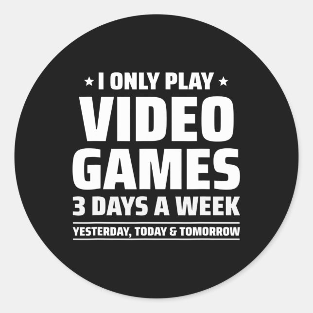 Videospiele - Video Gamer Meme - Funny Video Game Runder Aufkleber (Vorderseite)