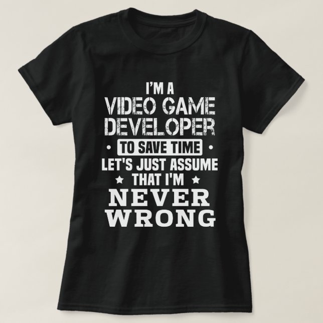 Videospielentwickler T-Shirt (Design vorne)