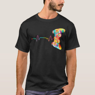 Videospieler Herzschlag Jungen Mädchen Spiel Liebh T-Shirt