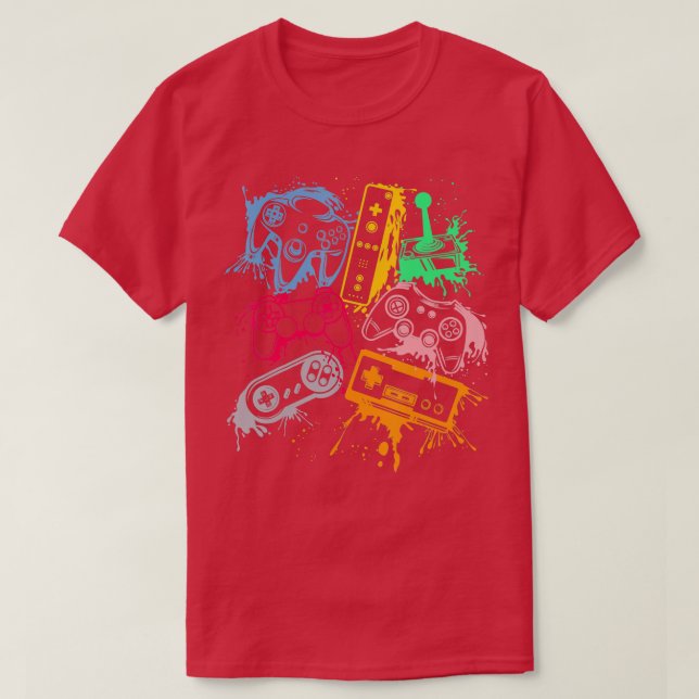 Videospielkonsole Controller Retro 80's 90's Arc T-Shirt (Design vorne)