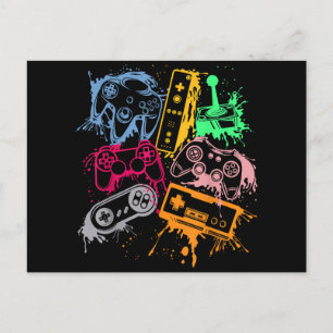 Videospielkonsolen-Controller Retro 80er 90er Arc Feiertagspostkarte