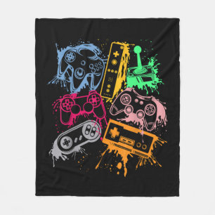 Videospielkonsolen-Controller Retro 80er 90er Arc Fleecedecke