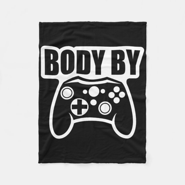 Videospielkörper von Controller Workout Spaß Gamer Fleecedecke (Vorderseite)