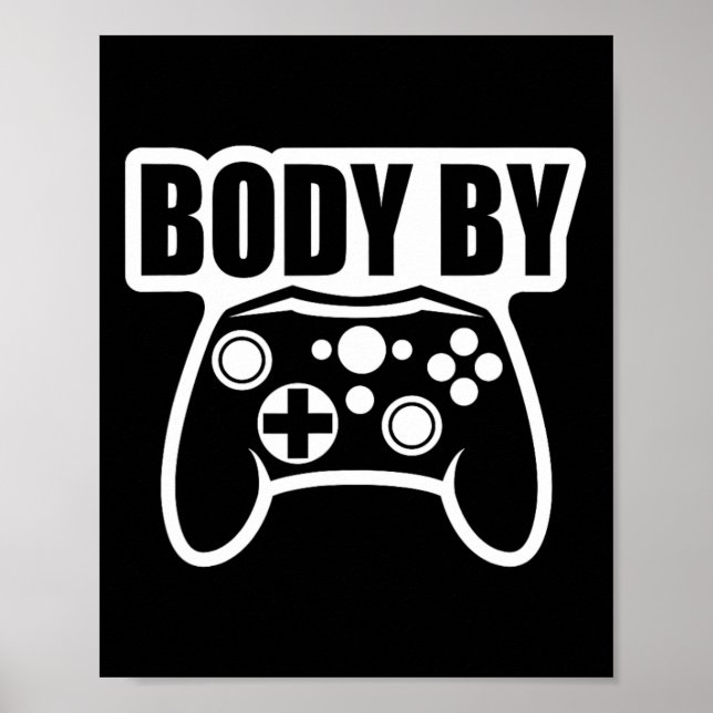 Videospielkörper von Controller Workout Spaß Gamer Poster (Vorne)