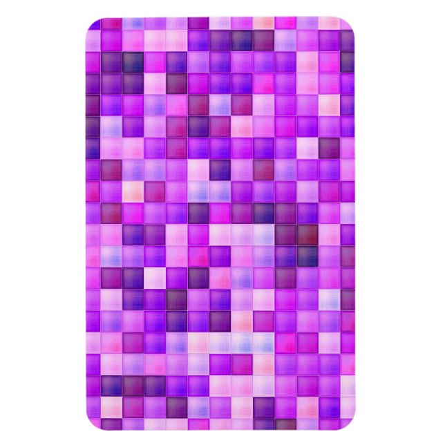 Videospielpixel rosa Quadrat Muster Magnet (Vertikal)