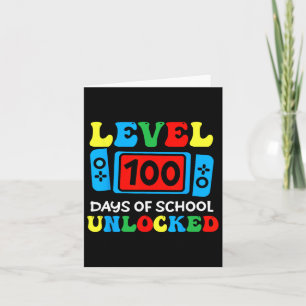 Videospielschüler unterrichten 100 Tage Schule Karte