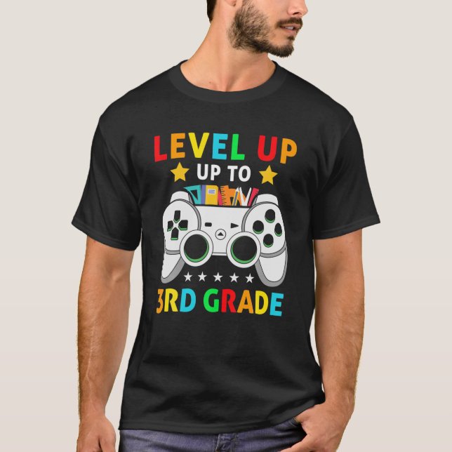 Videospielstand bis zu 3. Stufe Team Dritter Stufe T-Shirt (Vorderseite)