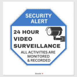 Videoüberwachungszeichen, CCTV-Sicherheit für Unte Aufkleber