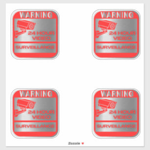 Videoüberwachungszeichen, Warnung Aufkleber