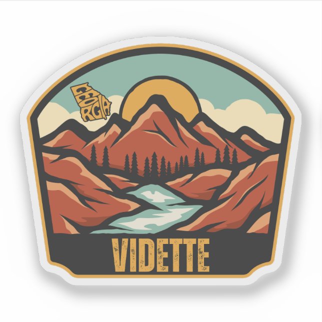 Vidette, Georgien Aufkleber (Vorderseite)