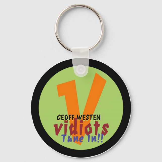 Vidiots-V-Logo-Schlüsselanhänger Schlüsselanhänger (Vorderseite)