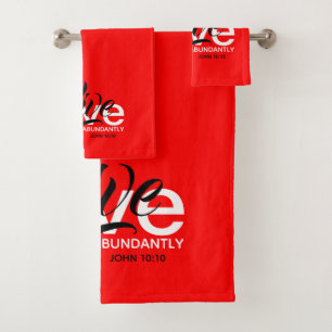VIE ABONDANTE John 10:10 Inspirational RED