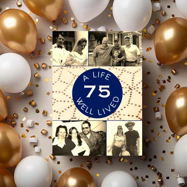 Vie Bien Vécue Photo Surprise Invitation Anniversa (Créateur téléchargé)