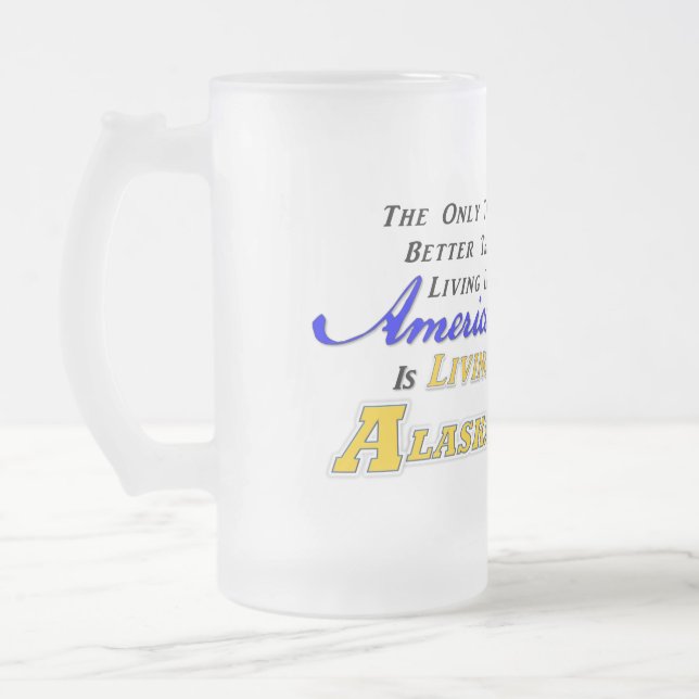 Vie dans AK ! tasse en verre givré de 22 onces (Gauche)