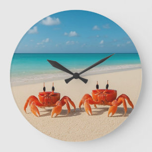Vie de crabe - Crabes jumeaux Horloge ronde