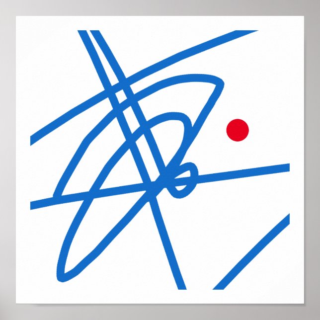 Vie Focus Art Abstrait Poster Red Dot (Devant)