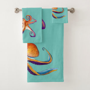 vie marine d'octopus aquarelle